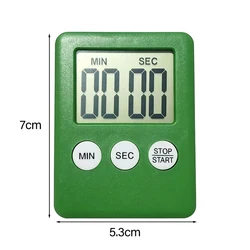 Magnetic Digital Kitchen Timer with LCD Display and Multi - Function Alarm (Green)