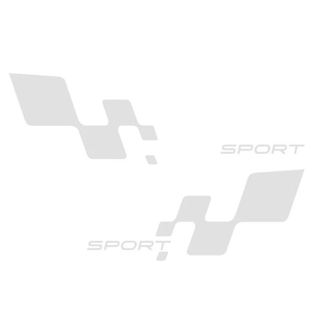 Sportflagge – SCHWARZ Seitenstreifen-Aufkleber, Vinyl-Rennstreifen