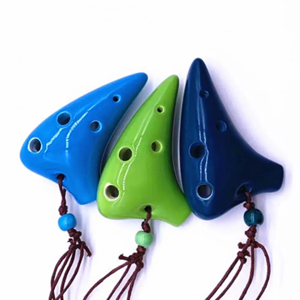 Ceramic Ocarina Handmade Ocarina 6 Hole Professional With Lanyard Music Score Musical Instrument