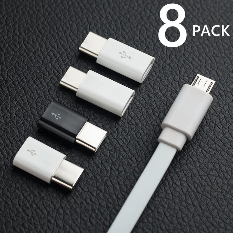 8 шт./упаковка адаптер Micro USB Type-C для Samsung Galaxy S22 S21 S20Ultra Google Pixel 6 | Мобильные телефоны