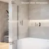 Door Swing Bathtub Screen,Bathtub Shower,Bathroom Door with Bottom Seal,Liftable and Foldable Glass Door 2