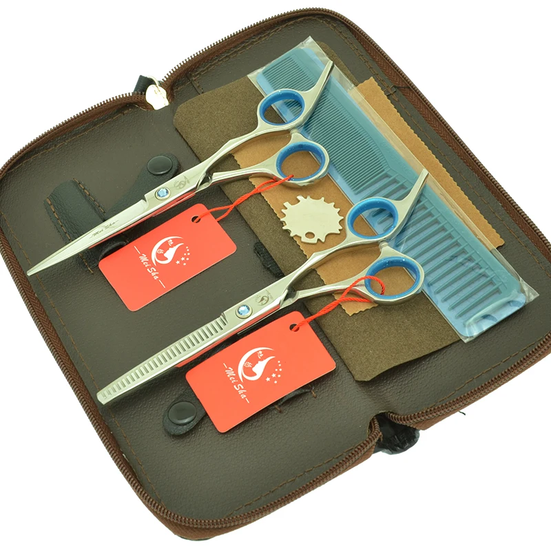 

6.0" Meisha Salon Hair Scissors Kit with Bag Hairdressing Cutting Scissors Salon Thinning Shears Stainless Steel Clippers A0039A