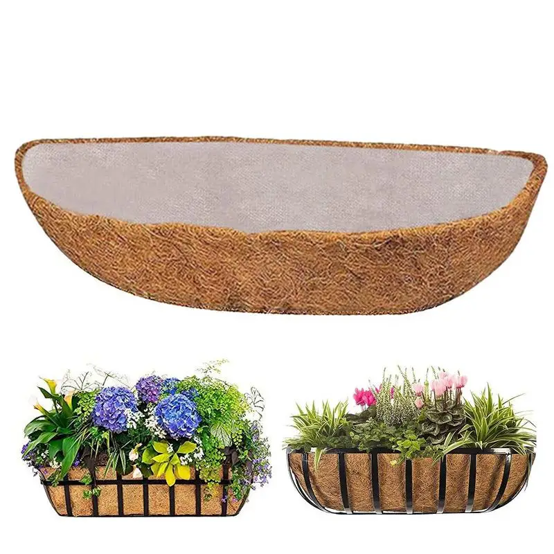 

Coco Fiber Liner Hanging Planter Coconut Coir Garden Vegetables Pot Coco Liners Multi Size Coconut Planters For Wire Baskets