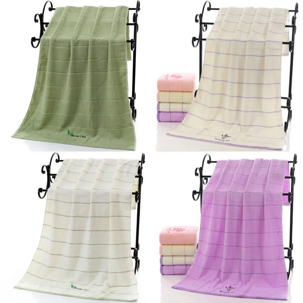 Face Towel Luxury Spa Grade Bath Towel High Absorb Quick-drying Cotton Thick Towel Soft Stripe Large Beach Towel Bathroom