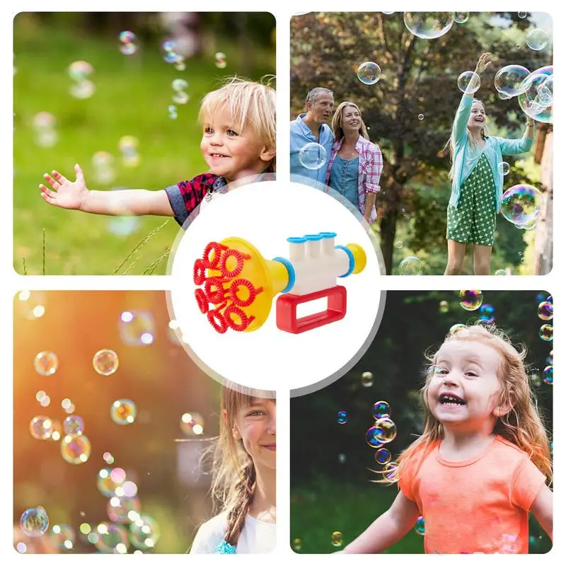 Trumpet Bubble Machine Children Bubble Maker High Output Machine Continuous Stream Bubble Guns Toys Funny Summer Party Favors 5