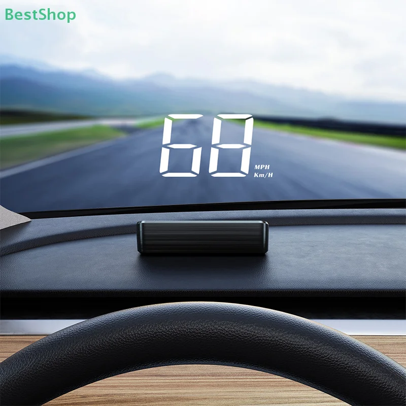 Tachimetro per auto HUD GPS Head Up Display Misuratore di velocità digitale Proiettore per parabrezza per veicoli Camion Accessori elettronici per auto