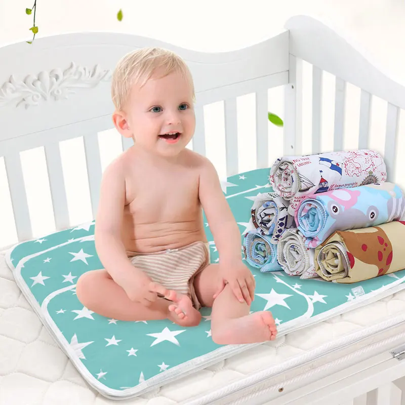 

Diaper Changing Mats Baby Diaper Mattress Diaper for Newborn Cotten Waterproof Changing Pats Flool Play Mat Reusable Washable