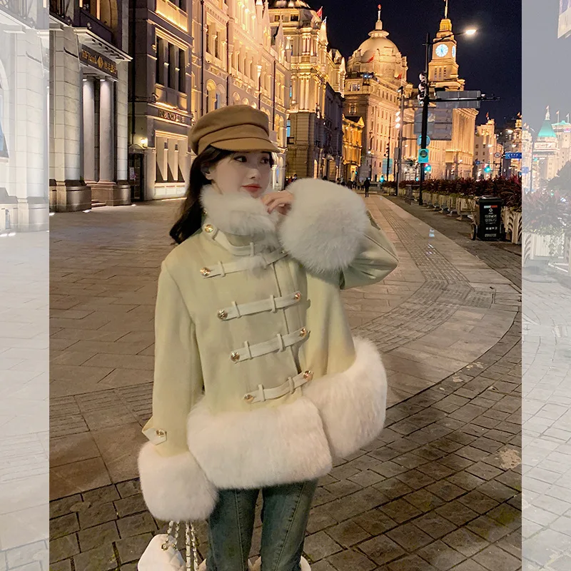 

Famous design 2023 real Sheepskin Leather Shearing Sheep Fur Jackets Thick Warm Suede Lambs Motorcycle real fur Coats HN03