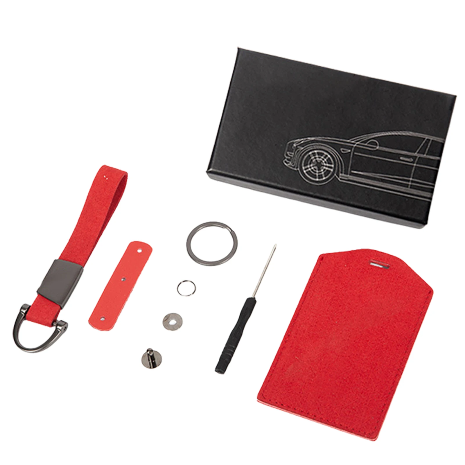 Key Card Protector Car Key Card Holder Key Ring Bag Chain Clip For Model 3 Y Easy To Use Scratch