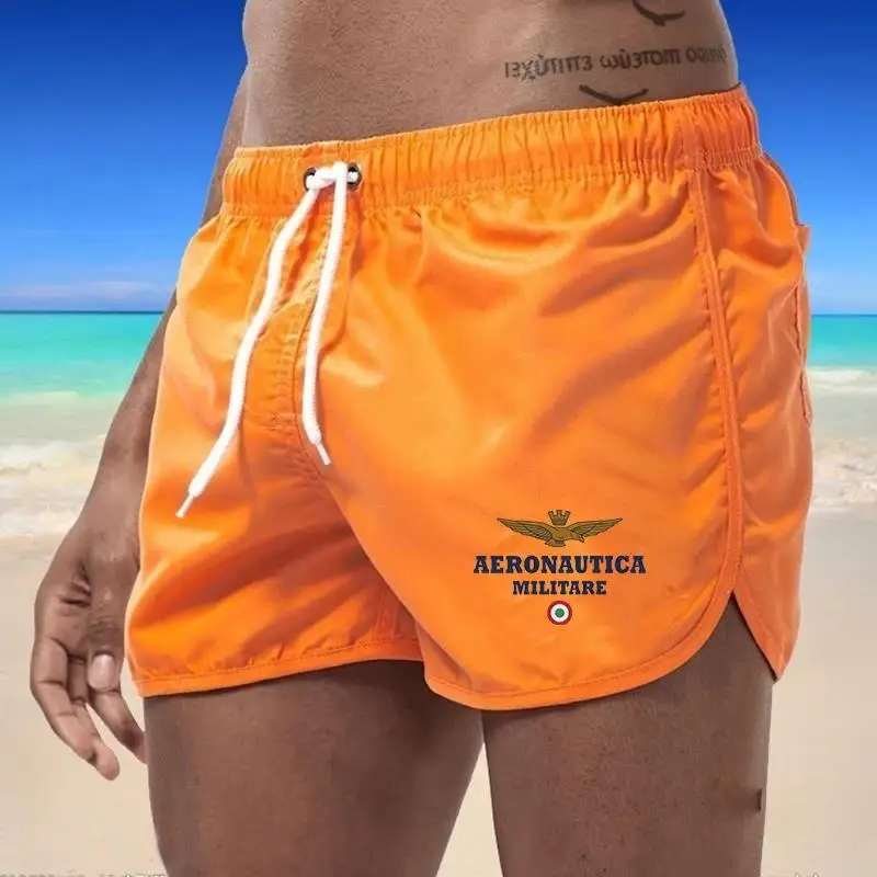 2024 Men's Fashion Printed Swimming Shorts Quick-Drying Beach Suit Breathable Drawstring Pocket 6