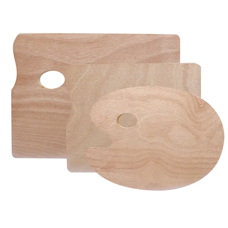 Ergonomische Künstlerpalette Aus Walnuss – 40,6 X 30,5 Cm, Für Öl, Acryl & Aquarell