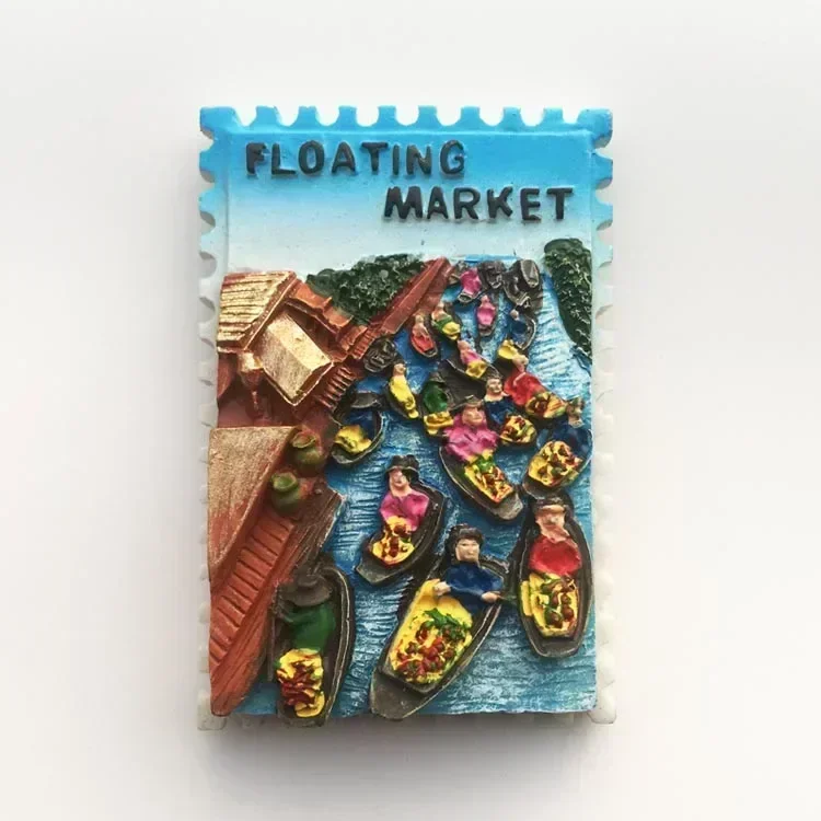 MUYU Magnet Imán para Nevera, diseño de Bangkok, Tailandia, 3D, colección de Regalos de Turismo, decoración del hogar y la Cocina, imán magnético para Nevera de Bangkok, Tailandia