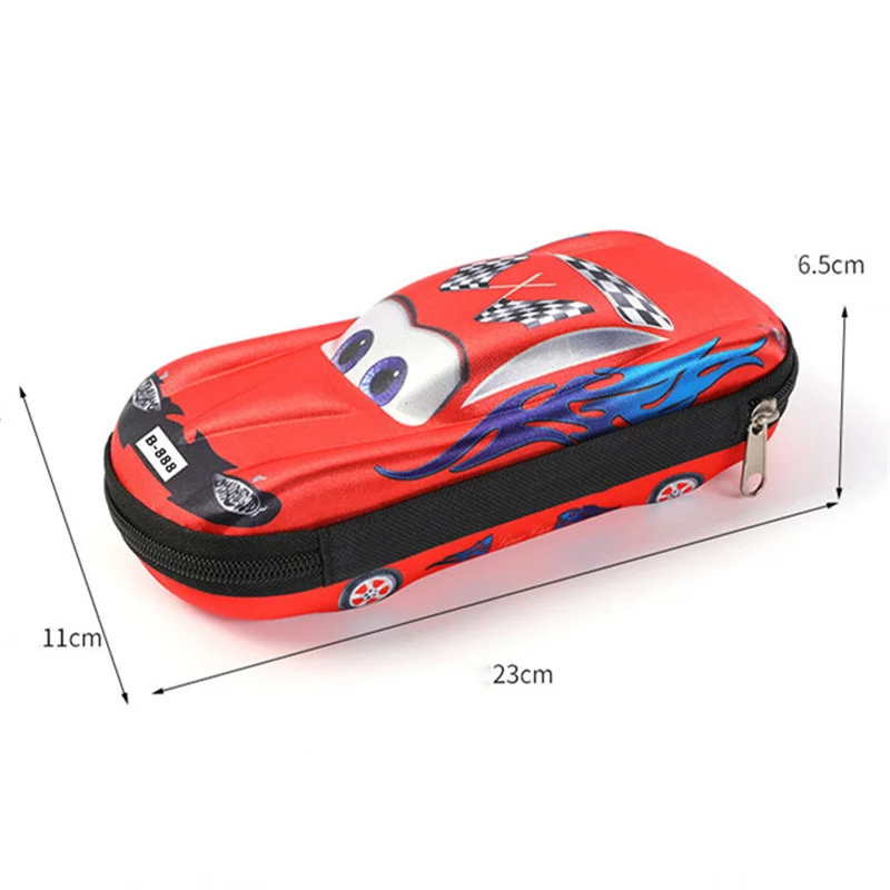3D stereo car pencil case cartoon cute pencil box school supplies storage box student EVA plastic stationery box pen case gifts