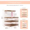 Makeup Organizer Acrylic Wood Vanity Storage Detachable Multifunctional Countertop Cosmetic Holder Space Saving Durable Easy 4