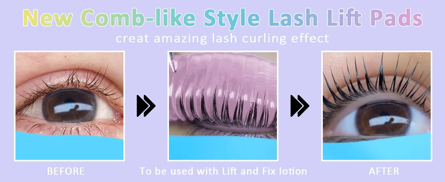 Lomansa 4 Paar Silikon-Wimpernlifting-Pads, wiederverwendbares Wimpernlifting-Set, 3D-Wimpernverlängerungs-Curler-Applikator-Werkzeug – Detail 7