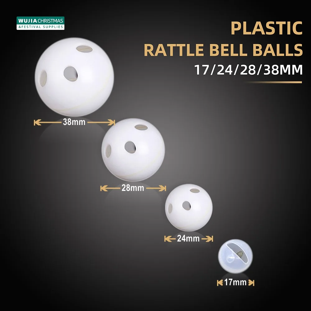 30/50/100pcs Plastic Rattle Bell Ball Squeaker Noise Maker Insert Dog Toy Sew in Various Replace Pet Plush Doll Toys Accessories 6