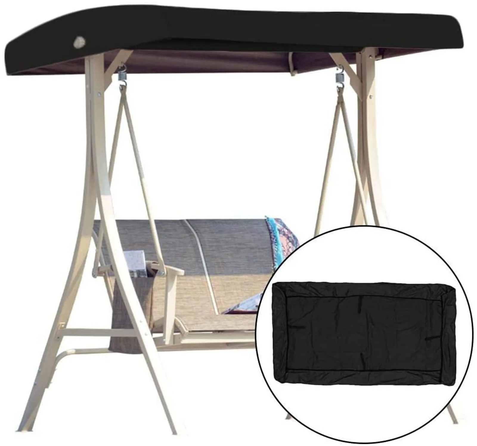 Outdoor Swing Chair Awning Garden Waterproof Swing Canopy Roof Cover Outdoor Garden Chair Canopy Roof Shade Cover outdoor awnings