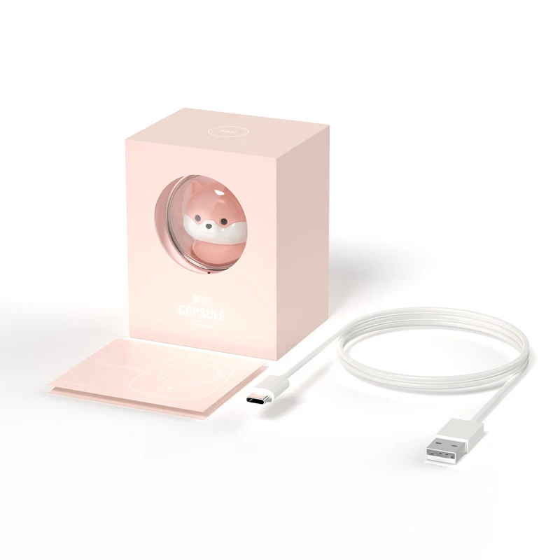 귀여운 행잉 넥 선풍기 여름 에어 쿨러, USB 충전식 음소거 선풍기, 야간 조명, 블레이드리스 냉각 팬, 소형 선풍기 선물