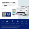 3850 Wireless Color All-in-One Cartridge-Free Supertank Printer with Scanner, Copier, ADF and Ethernet,White 4