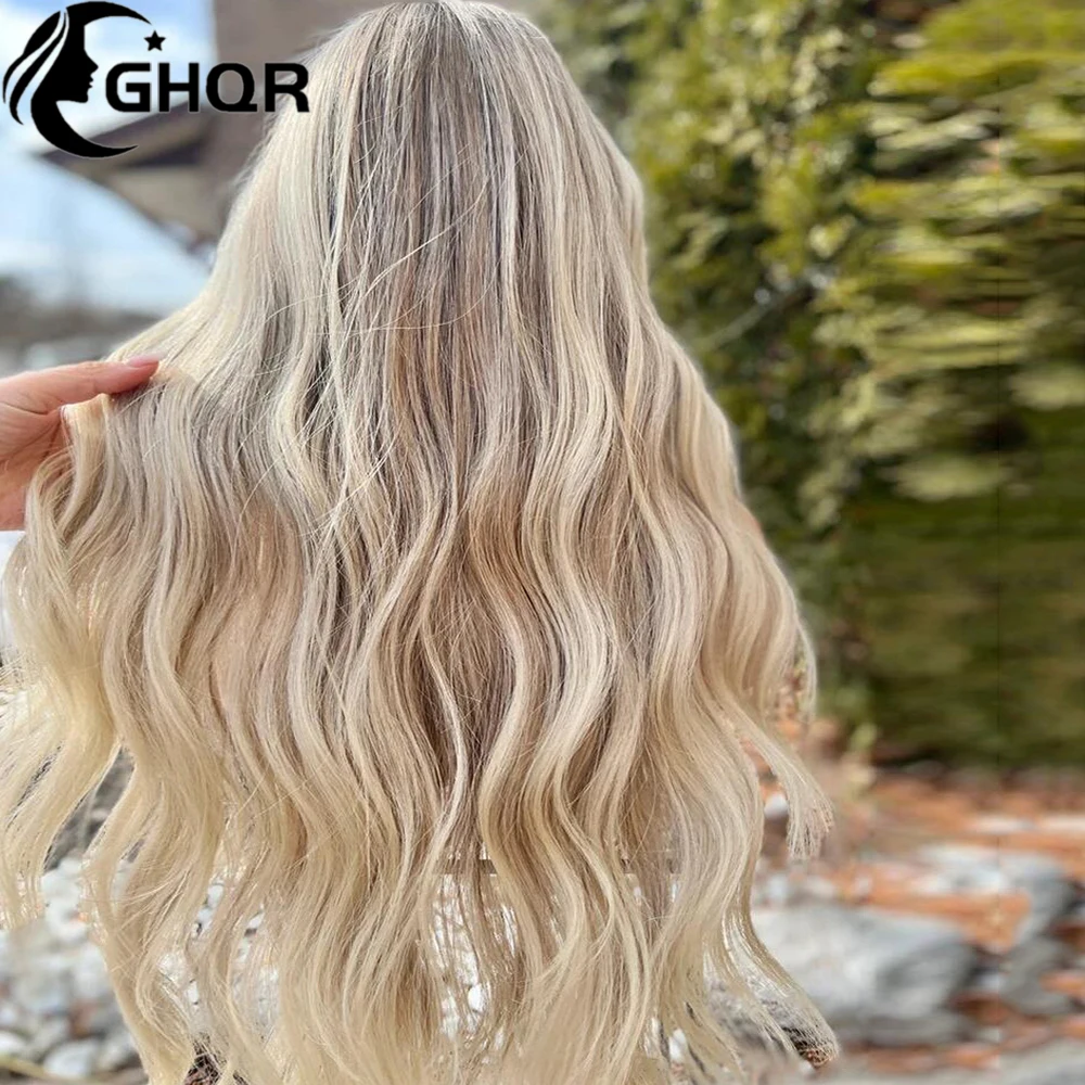 Highlights Blonde Human Hair Wigs 613 Lace Frontal Wig 13x6with Natural  Wavy Hd Transparent Lace glueless preplucked human wig images - 6