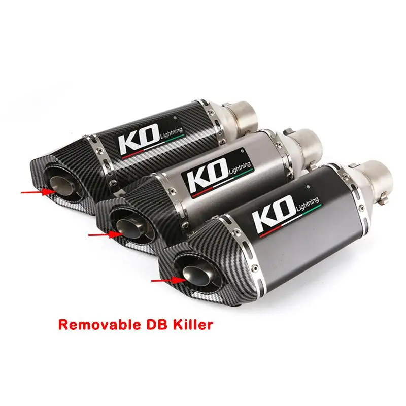

38-51MM Universal Motorcycle Exhaust Pipe Escape Muffler With Removable Db Killer Dirt Bike Scooter Atv 310mm All Aluminum
