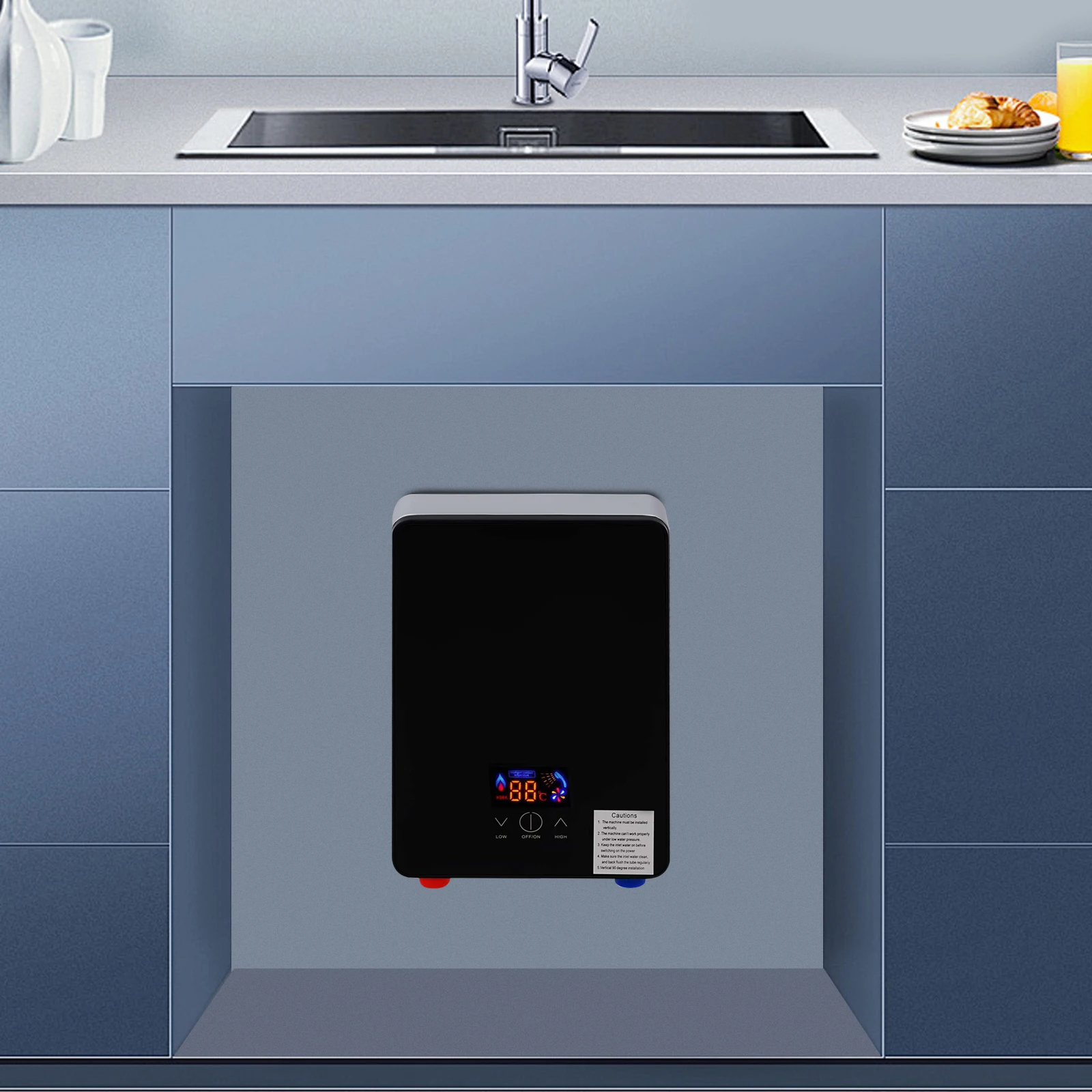 Durchlauferhitzer Edelstahl 6500 W 220 V – Sofort heißes Wasser