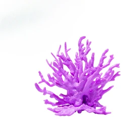 Aquarium Simulation Coral Ornament - Resin Artificial Marine Coral for Undersea Aquascape Decor (Purple)