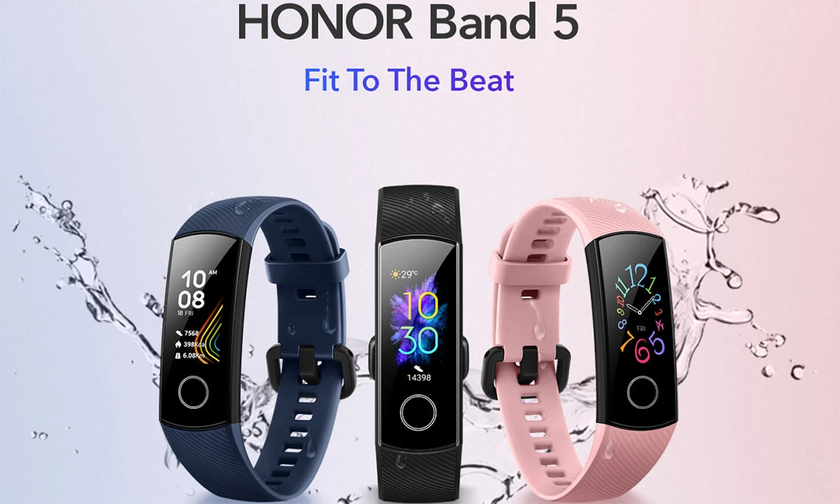 Honor Band 5 Bracelet Smart Band Heart Rate Blood Oxygen Monitor Swimming 50AM Waterproof Fitness Band 0.97 inch AMOLED Screen