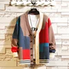 Men's Autumn/winter Knitted V-neck Cardigan Sweater Sensibility Niche Long Sleeve Top Loose Fit Casual Fashion Jacket
