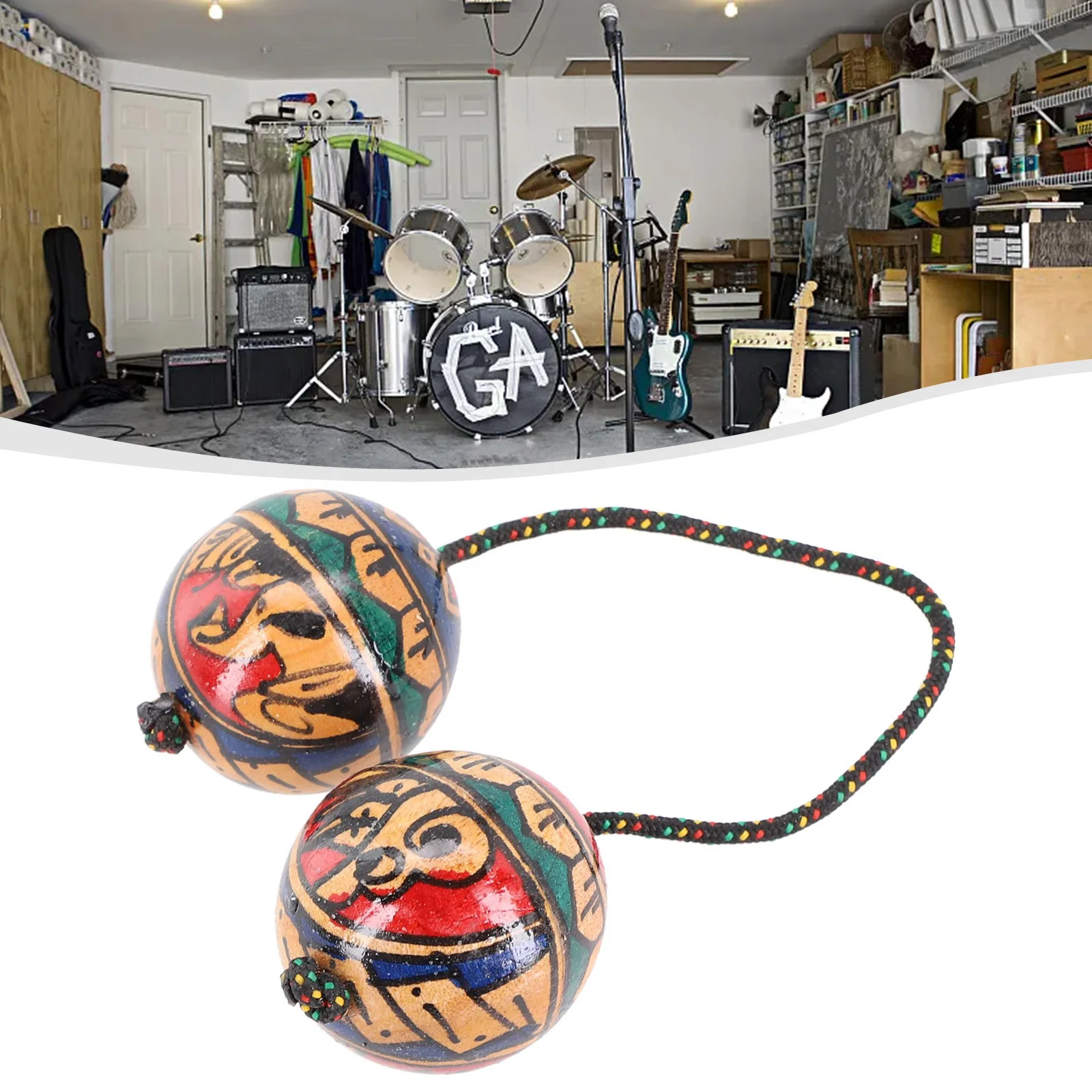 

Wooden Sand Ball 5cm Diameter Asalato African Fingertip Ball Percussion Musical Shakers Hythm Hot Sale High Quality