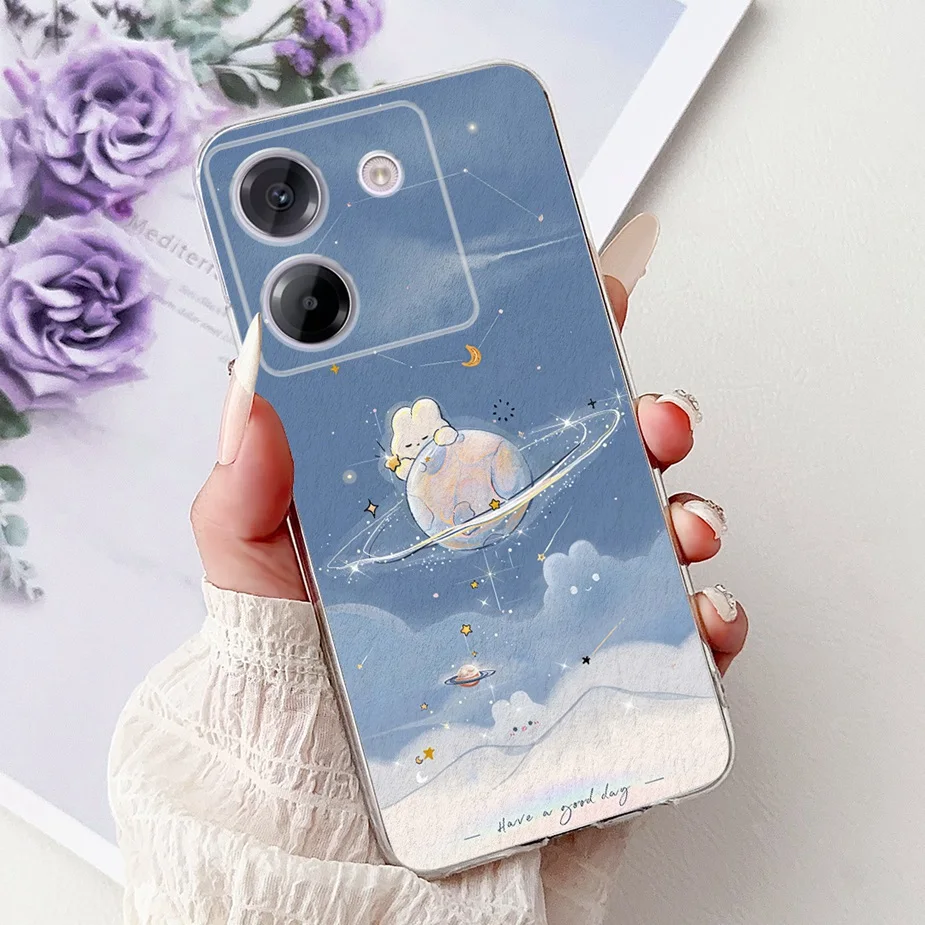 Luxury Fashion Painted Clear Silicone Phone Case - Slim Design
