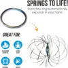 Flow Ring Spinner Ring Arm Toy Geometric Magic 3D Bracelet Spring Fidget Ring Rainbow Metal Circles Toys for Stress Relief Kids 5