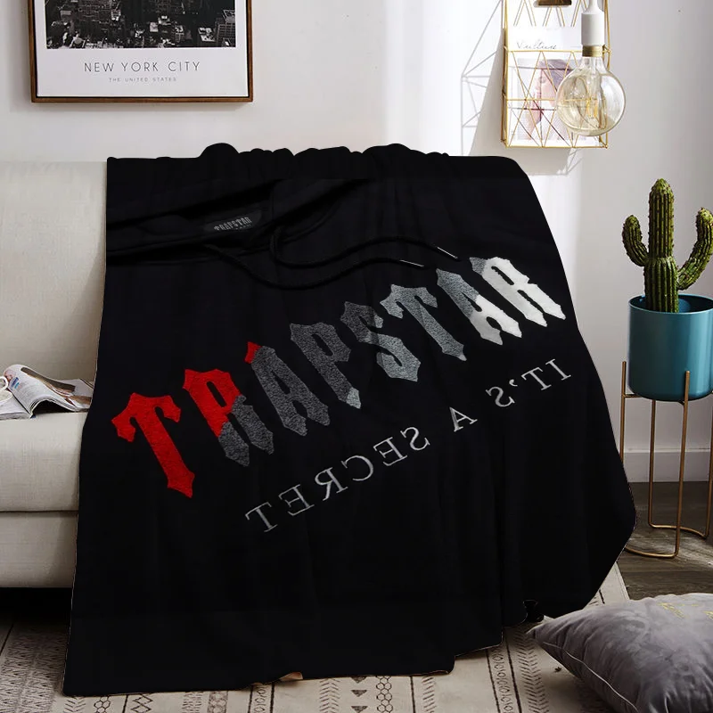 T-trapstar 소파 던지기 담요, 북유럽 장식 침대 담요, 소파, 여름 침실 장식 침대보, 푹신하고 부드러운 양털