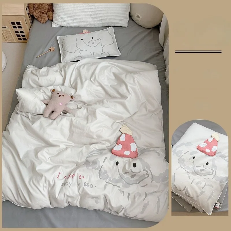 Baby Quilt Cover Pure Cotton Soft Comfortable Breathable Winter Thickened Warm Kid's Single Quilt Anti-dirty Protective Cover