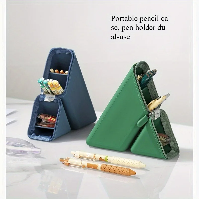 Chic Silicone Foldable Desk Organizer - Waterproof Multifunctional Stationery Holder