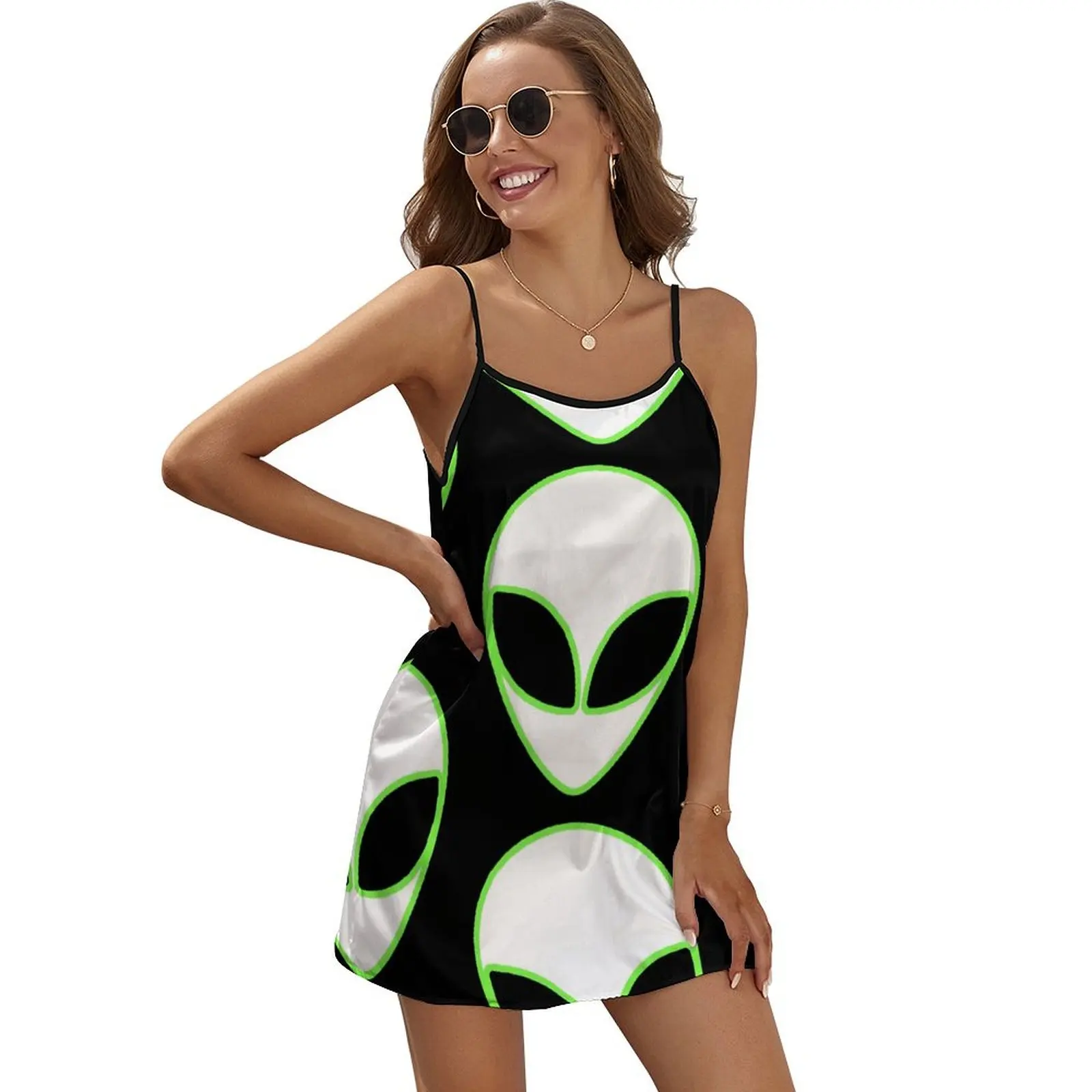 

ALIEN HEAD Sleeveless Dress Beachwear Women's skirt
