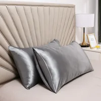 Pillowcase Silk Pillow Cover Silky Satin Hair Beauty Pillow case Comfortable Pillow Case Home Decor wholesale 1