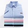 Soft Comfortable Regular Fit Short Sleeve 100% Cotton Oxford Plus Size Quality Summer Business Men Casual Shirts 3