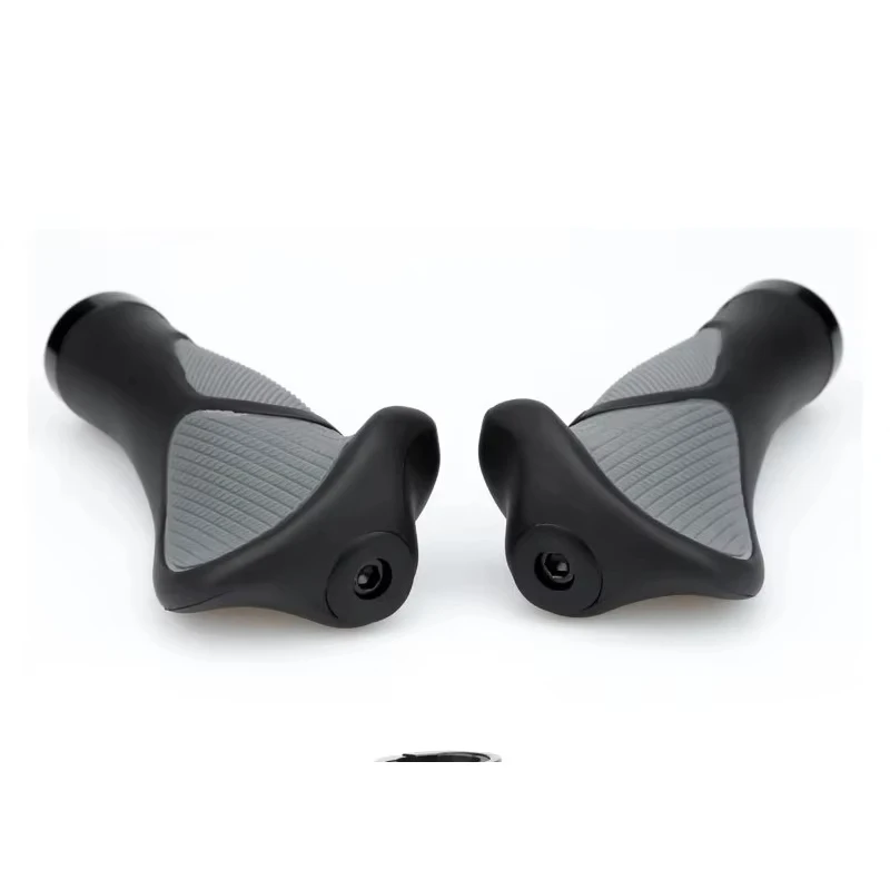 Bicycle Grip Handlebar End Cap Aluminium Alloy Lock Mountain Handle Bar Grip Bike Anti-Skid Rubber Bicycle Skid-Proof Grips