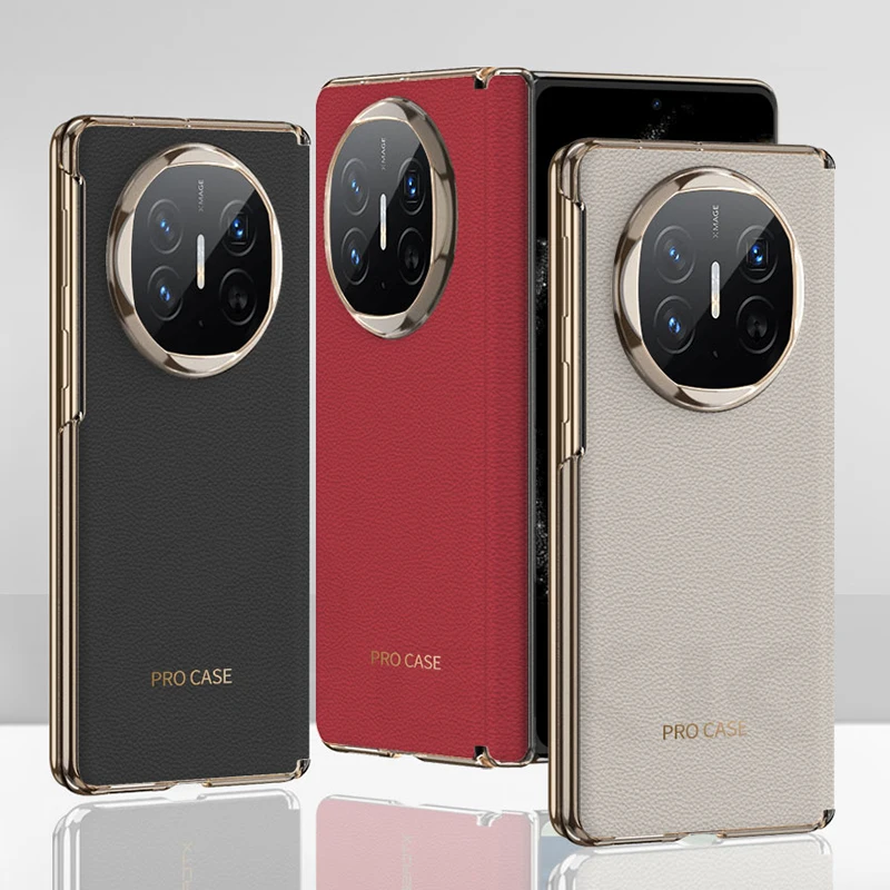 For Magsafe Wireless Charge Leather Case For Huawei Mate X6 Magnetic Hinge Prote