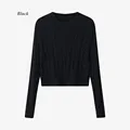 Black knitted Tops