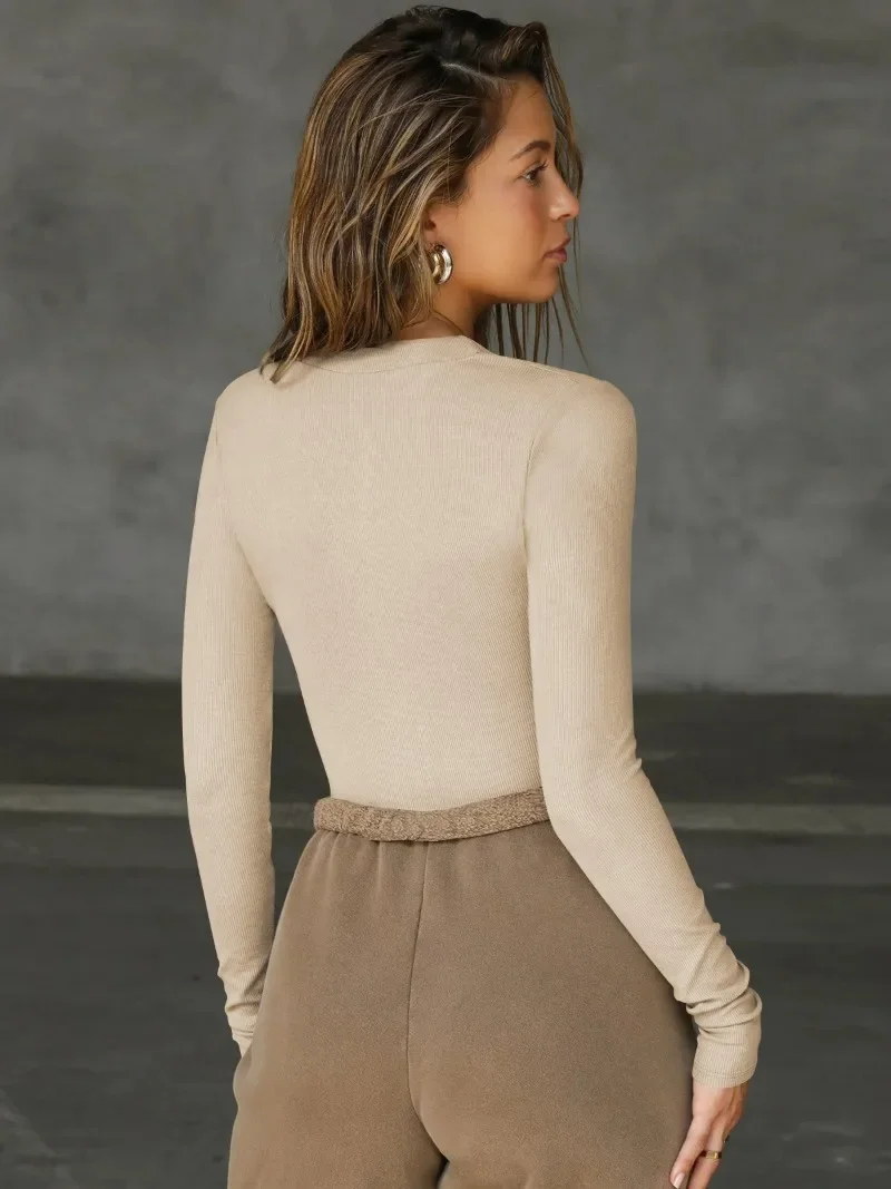 New Women's Zipper Long Sleeve Solid Colors Rompers Sexy Slim High Waist Jumpsutis Spring Autumn Fashion Playsuits GZML0021