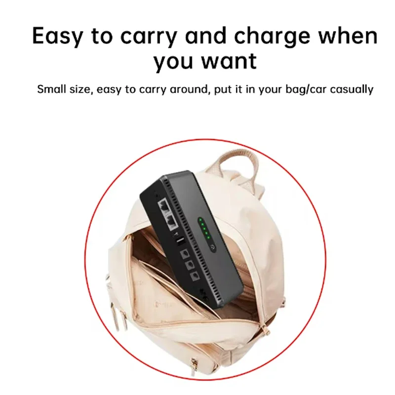 DC UPS Battery Backup 10400mAh 5V 9V 12V 2A 15V 24V 1A 2A Output Uninterruptible Power Supply 85‑265V UPS Battery Backup EU Plug portable ups dc power supply mini ups uninterruptible power supply