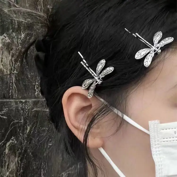 Vintage Dragonfly Hairpin Hair Grip for Girls 2023 Trendy Harajuku Hair Clip Hair Accessories - AliExpress