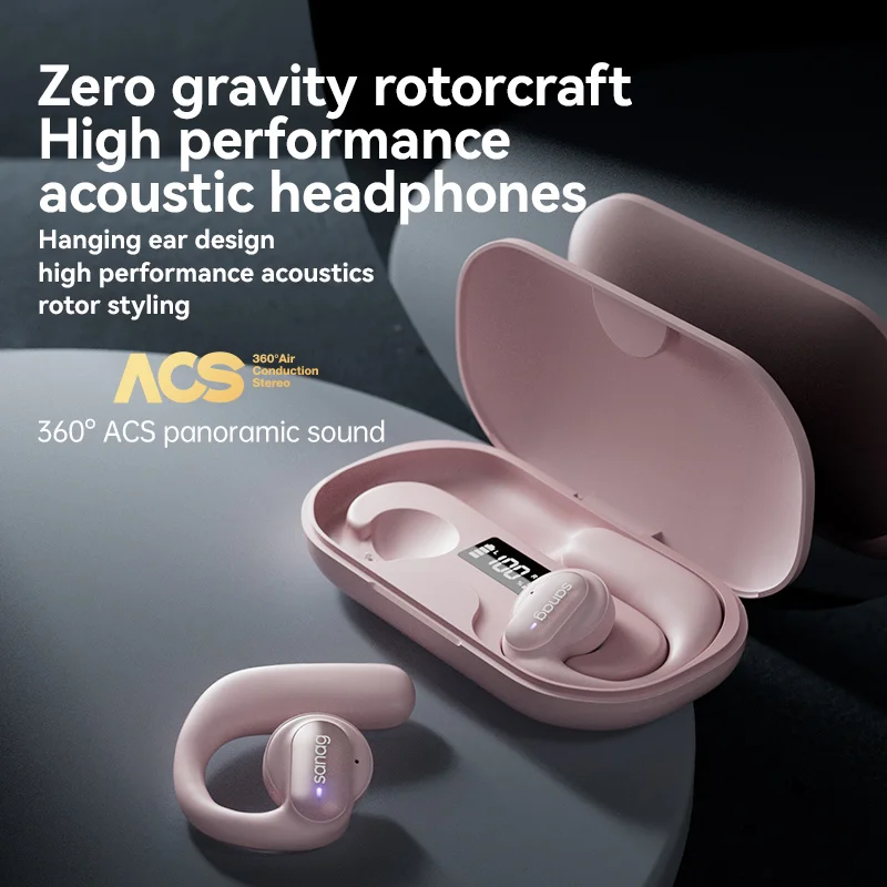 

Sanag Z30s open ear air conduction TWS earphone Bluetooth 5.3 wireless headphone sports ear hook surround space audio earbuds