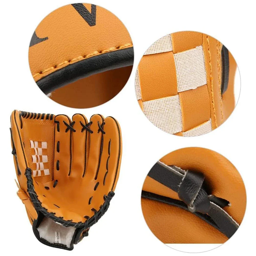Outdoor Sport Baseball Glove PU Leather Batting Gloves Softball Practice Equipment Baseball Training Competition Glove For Kids baseball gloves