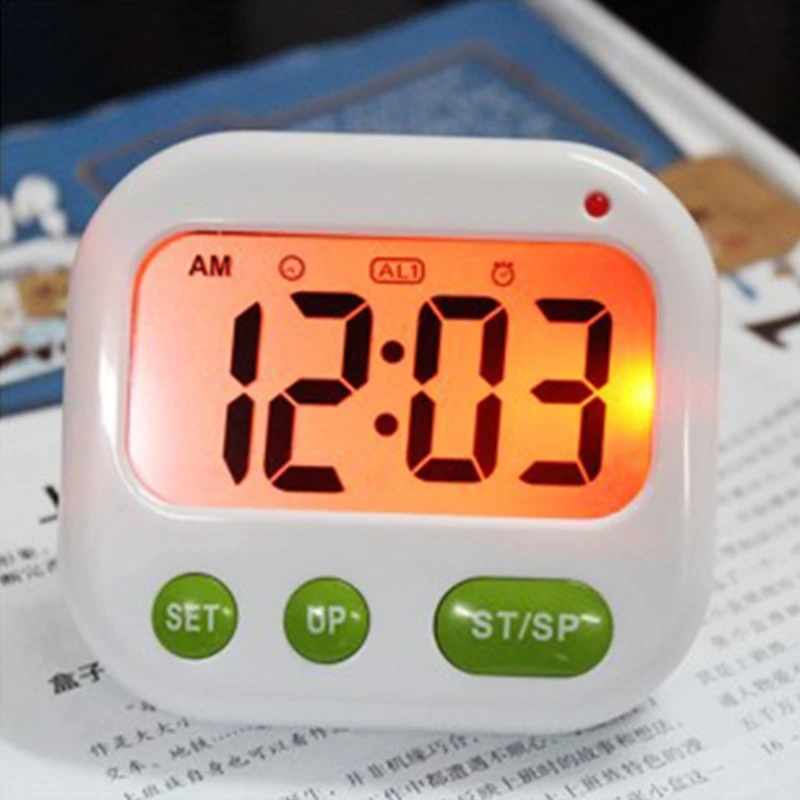 

Vibrating Alarm Clock Electronic Alarm Clock Digital Table Clock Multi-Functional Timer Alarm with Backlight Music 12/24