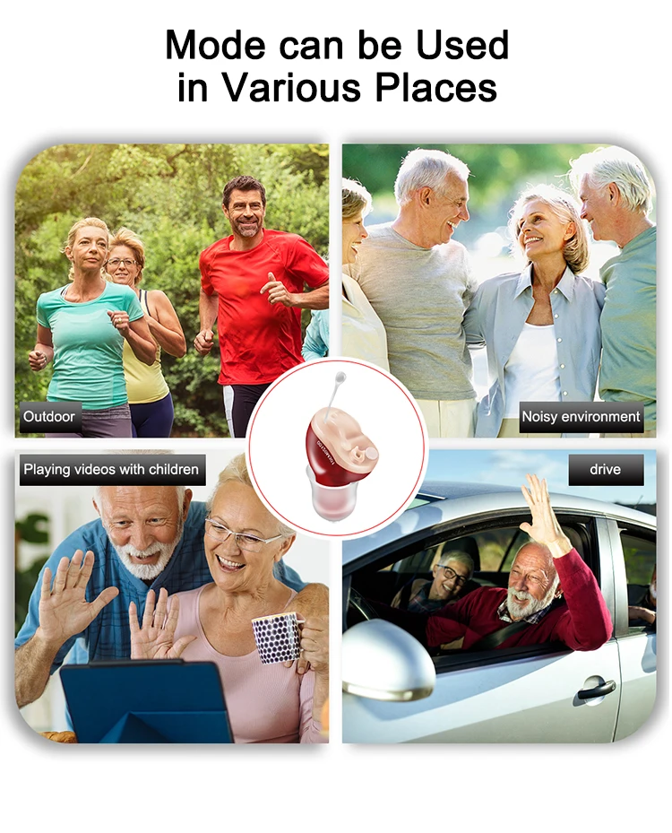Hearing Aids Small Inner Ear Invisible Digital Hearing Aid Adjustable Wireless Mini CIC Ear Best Sound Amplifier Hearing Loss 5