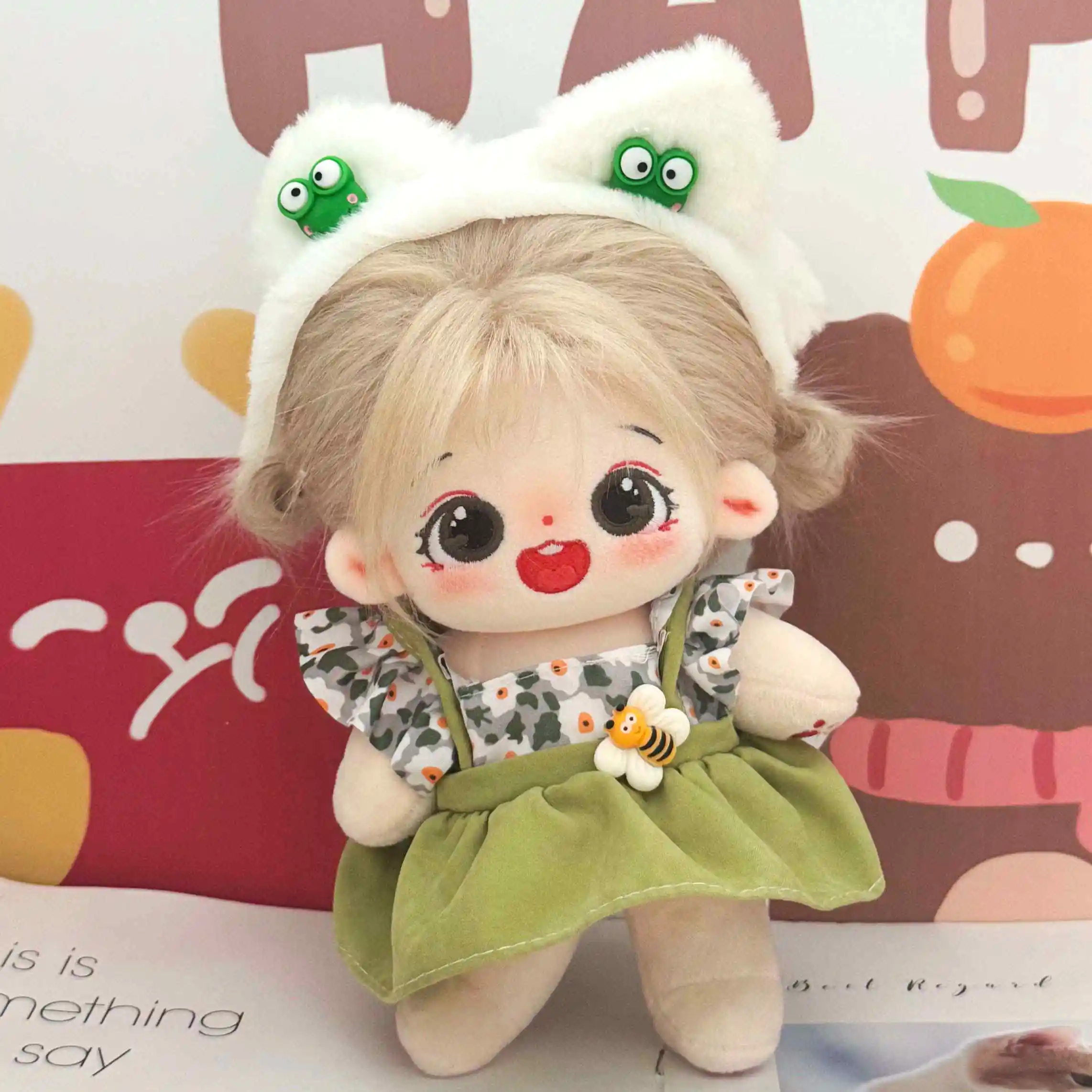 20cm Kawaii Plush Cotton Doll Lovely Stuffed Idol Doll Cute Star Figure Dolls Dress Girls Kids Birthday Gift - 5
