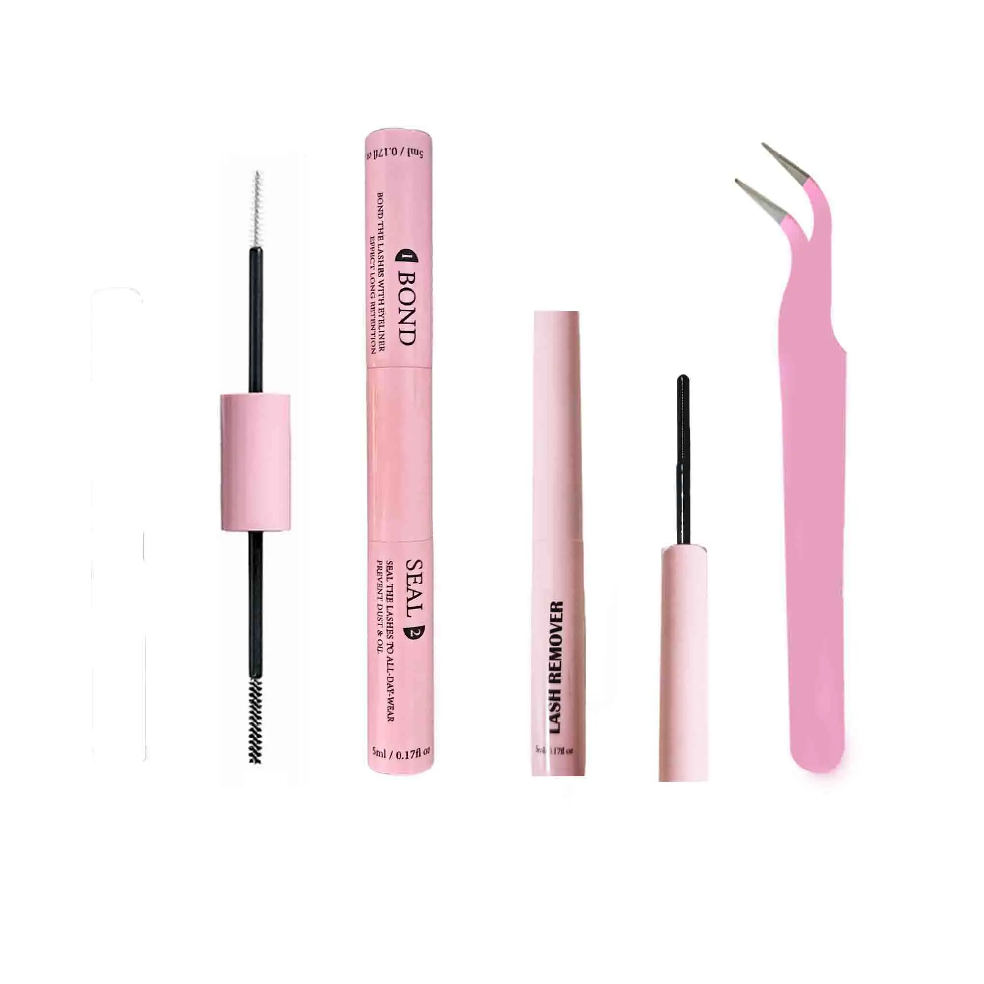 Eyelash Glue Lash Bond and Seal 10ml Individual Lashes Glue and Seal Super Strong Hold Lash Extension Glue Remover 5ml Tweezers Kit
